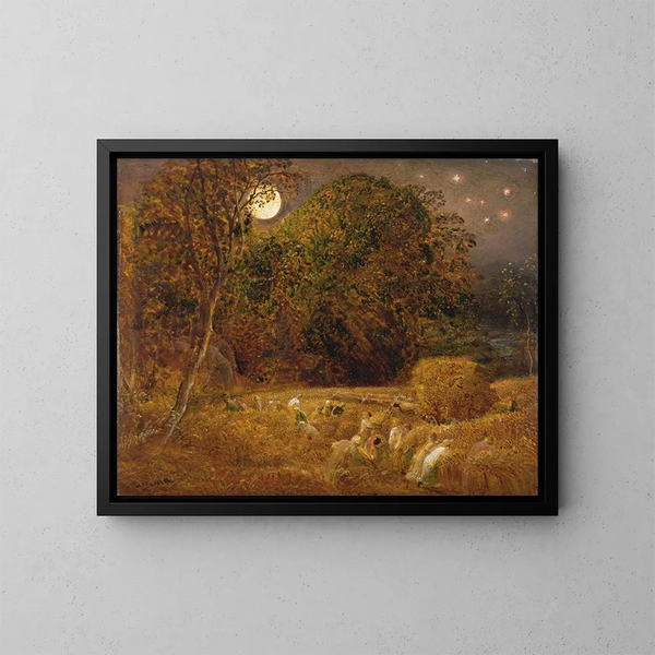 La Lune de la récolte - Samuel Palmer — kehystetty taideteos seinällä