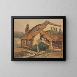 Kingsteignton, Devon - Samuel Prout — kehystetty taideteos seinällä