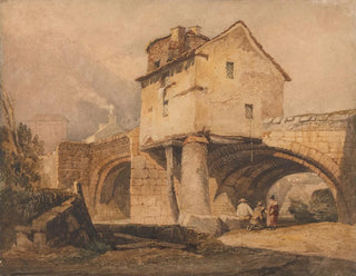 Samuel Prout - The Monnow Bridge Monmouthshire.webp