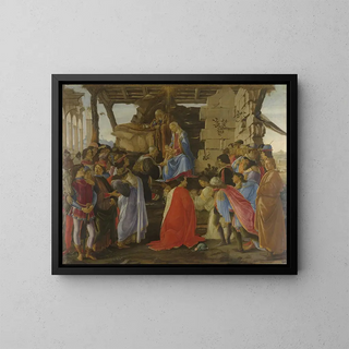 Adoration des Mages - Sandro Botticelli — kehystetty taideteos seinällä