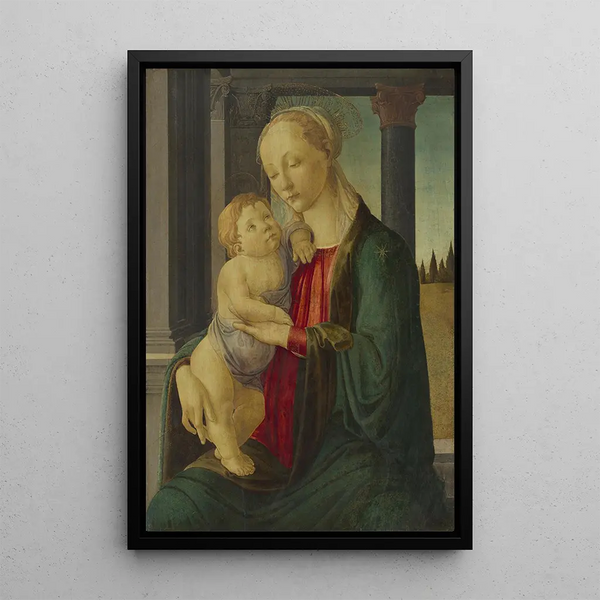 La Vierge à l'Enfant - Sandro Botticelli — kehystetty taideteos seinällä