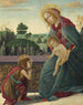 Neitsyt ja lapsi Jeesus-lapsen kanssa, nuori pyhä Johannes Kastaja - Sandro Botticelli — näkymä teoksesta