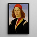 Portrait d'un jeune homme - Sandro Botticelli — kehystetty taideteos seinällä