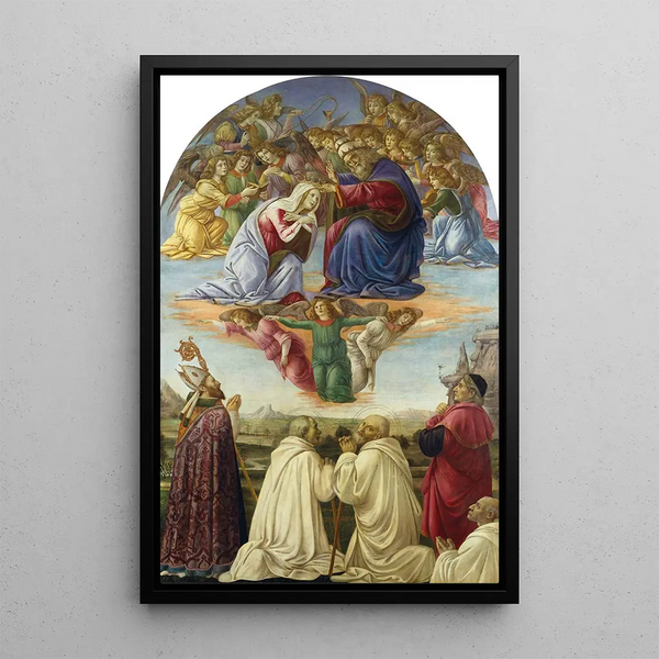 Le Couronnement de la Vierge - Sandro Botticelli — kehystetty taideteos seinällä