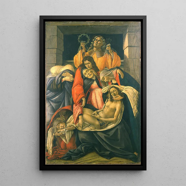 La Lamentation sur le Christ mort - Sandro Botticelli — kehystetty taideteos seinällä