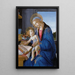 La Vierge à l'Enfant, La Madone du livre - Sandro Botticelli — kehystetty taideteos seinällä
