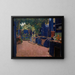 Courtyard sininen Arenys de Munt - Santiago Rusiñol — kehystetty taideteos seinällä