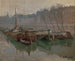 Bateaux sur la Seine - Santiago Rusiñol — näkymä teoksesta