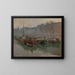 Bateaux sur la Seine - Santiago Rusiñol — kehystetty taideteos seinällä