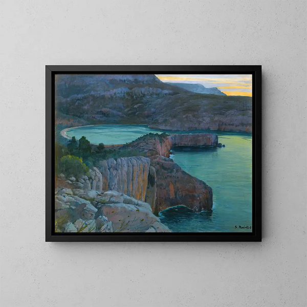 Cala Grisa - Santiago Rusiñol — kehystetty taideteos seinällä