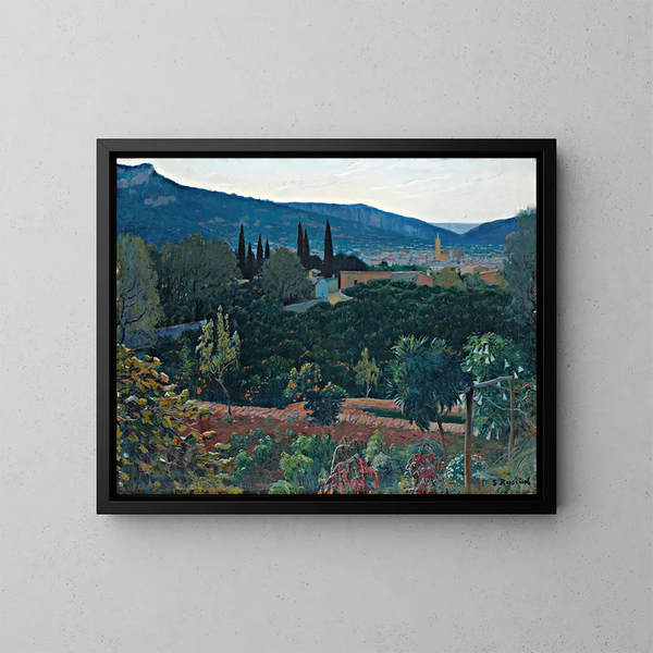 La vallée de Soller - Santiago Rusiñol — kehystetty taideteos seinällä