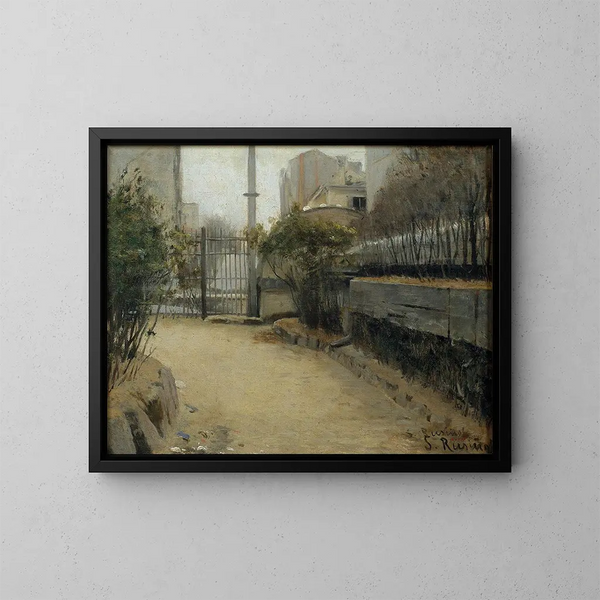 Jardin de Montmartre - Santiago Rusiñol — kehystetty taideteos seinällä