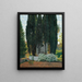 La Fontaine des Cyprès - Santiago Rusiñol — kehystetty taideteos seinällä