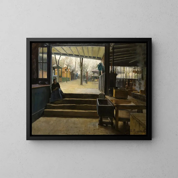 Laboratorio de La Galette - Santiago Rusiñol — kehystetty taideteos seinällä