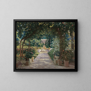 Pati de Jtiva - Santiago Rusiñol — kehystetty taideteos seinällä
