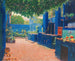 La cour bleue d'Arenys - Santiago Rusiñol — näkymä teoksesta