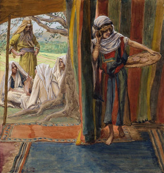 Sarah entend et rit - James Tissot