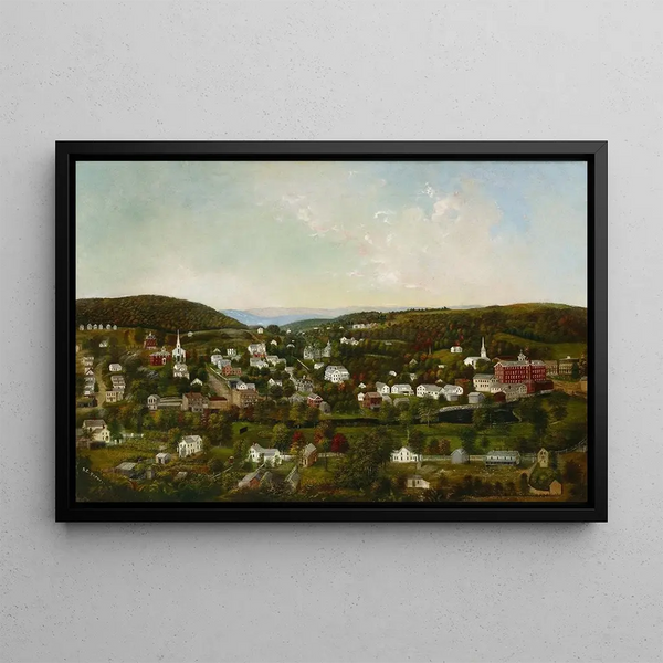 Winsted Connecticut - Sarah E Harvey — kehystetty taideteos seinällä