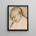 Gandhi-maalaus - Sarkis Katchadourian — kehystetty taideteos seinällä