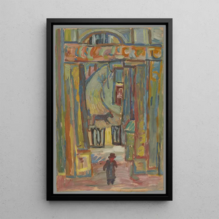 Sasza Blonder - Czowiek na tle wejcia do ogrodu.webp