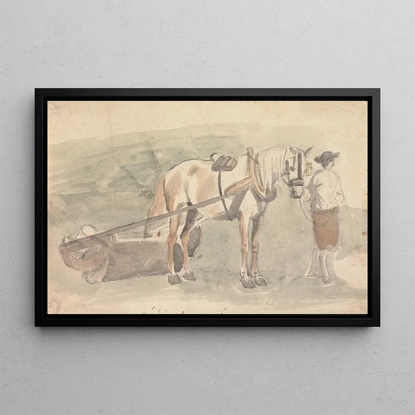 Sawrey Gilpin - Man With a Horse Harnessed to a Roller.webp