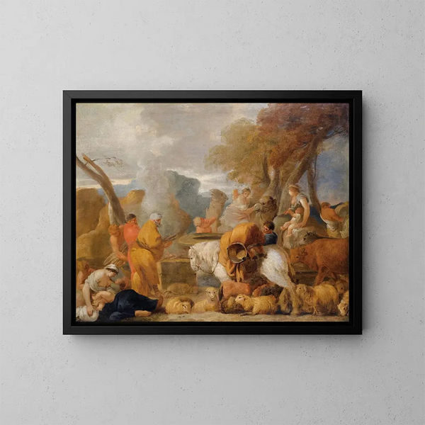 Sacrificial Scene - Sébastien Bourdon — kehystetty taideteos seinällä