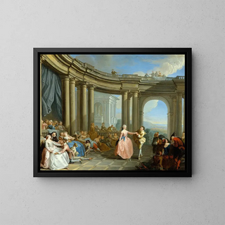 Le menuet - Sébastien Leclerc le Jeune — kehystetty taideteos seinällä