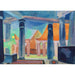 Maalauksen jäljennös Skenografia Cleopatra-objektista - Robert Delaunay