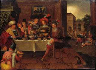 Leijonan ja Lazare - Frans Francken I:n koulu — näkymä teoksesta