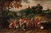 Hans Jordaens III:n koulun "Les Frères de Joseph en Route pour Acheter du Grain en Égypte dans un Paysage Boisé" — näkymä teoksesta