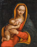 Neitsyt Marian ja lapsen maalaus - Leonardo da Vinci -koulu — näkymä teoksesta