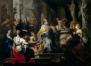 Salomonin palvonnan - Sebastiano Conca — näkymä teoksesta