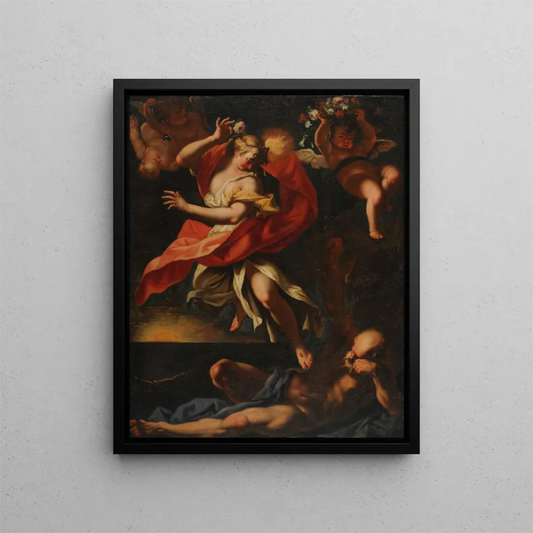 Aurora ja Thyton - Sebastiano Ricci — kehystetty taideteos seinällä