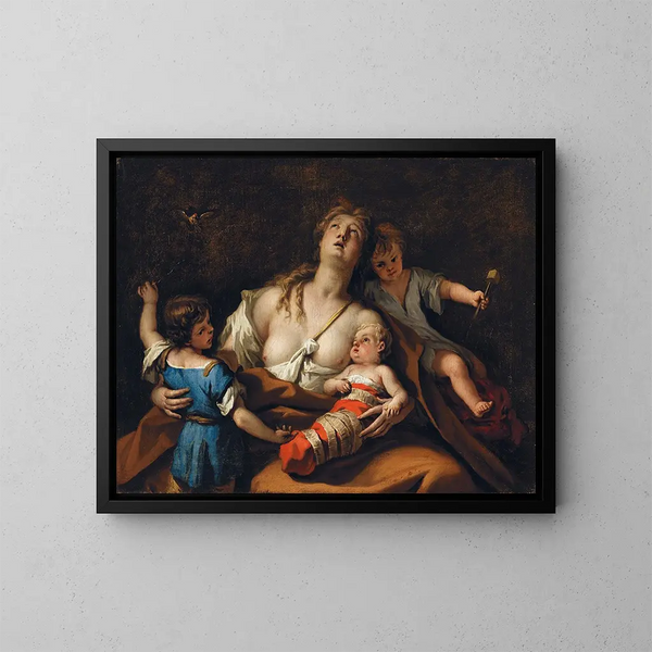 Charité - Sebastiano Ricci — kehystetty taideteos seinällä