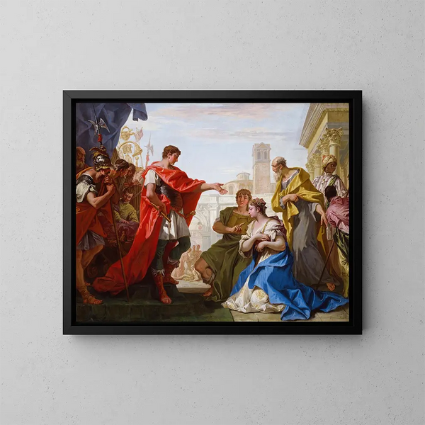 La Tempérance de Scipion - Sebastiano Ricci — kehystetty taideteos seinällä