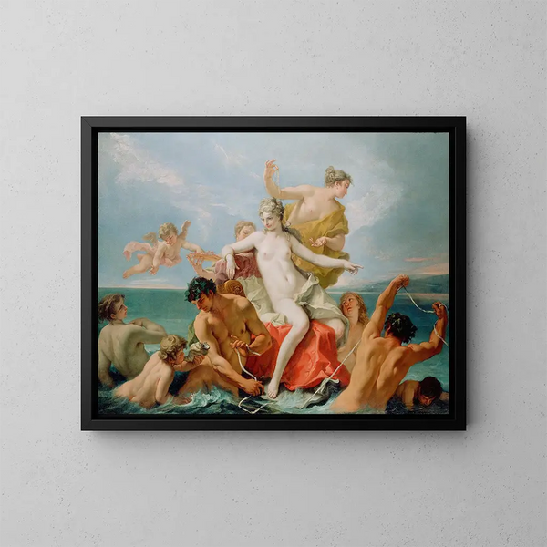 Triomphe de la Vénus marine - Sebastiano Ricci — kehystetty taideteos seinällä