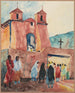 Rancho de Taos kirkon maalaus - Selden Connor Gile — näkymä teoksesta