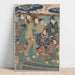 Maalauksen jäljennös Sept figures féminines, deux parapluies - Utagawa Kuniyoshi