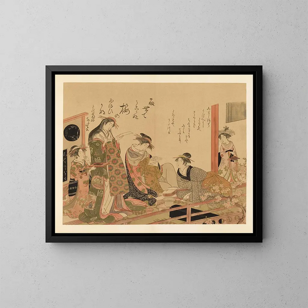 Valittuja mestariteoksia Ukiyo-e-koulusta Pl06 - Shinichi Tajima — kehystetty taideteos seinällä