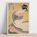 Maalauksen jäljennös Shira-uchikake - Le surcot blanc - Kitagawa Utamaro