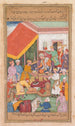 Timur distribue des cadeaux de son petit-fils le Prince de Multan d'un Zafarnama Livre des Victoires - Shravana — näkymä teoksesta