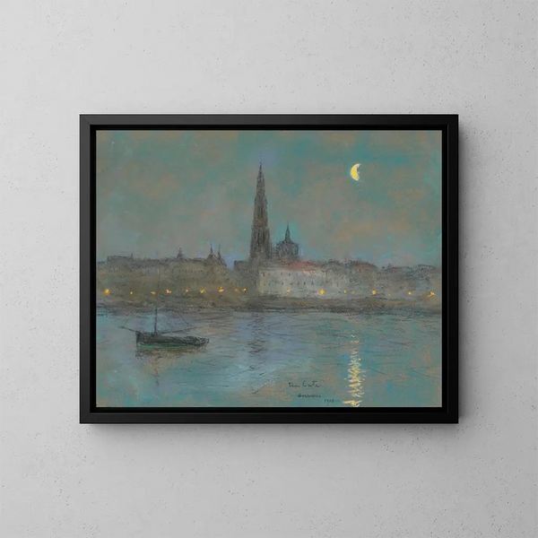 Une vue d'Anvers - Siebe Johannes ten Cate — kehystetty taideteos seinällä