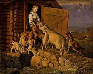 Eläimet saavat suolaa - Siegwald Dahl — näkymä teoksesta
