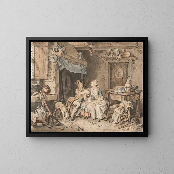 La joyeuse famille - Sigmund Freudenberger — kehystetty taideteos seinällä