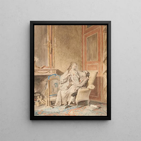 Onnellinen liitto - Sigmund Freudenberger — kehystetty taideteos seinällä