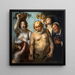 Silène et les quatre saisons - Jacob Jordaens — kehystetty taideteos seinällä