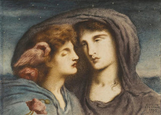 Simeon Solomon - Night looking upon sleep her beloved child.webp