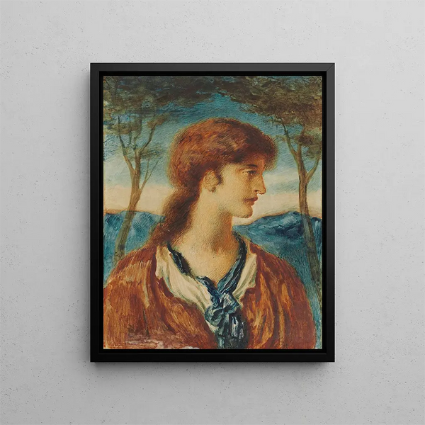 Nuoren miehen tutkimus - Simeon Solomon — kehystetty taideteos seinällä