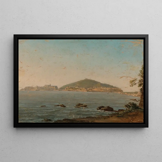 Simon Denis - A View Of Naples From The Portici The Castel Dellovo On The Left.webp