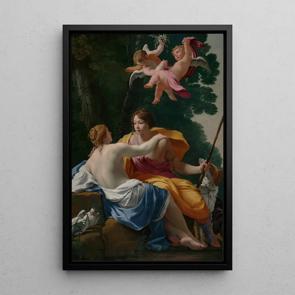Vénus et Adonis - Simon Vouet — kehystetty taideteos seinällä